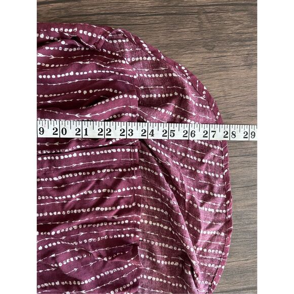 Cloth & Stone Anthropologie Maroon Red Arrow Button Front Blouse Size S - Picture 10 of 11